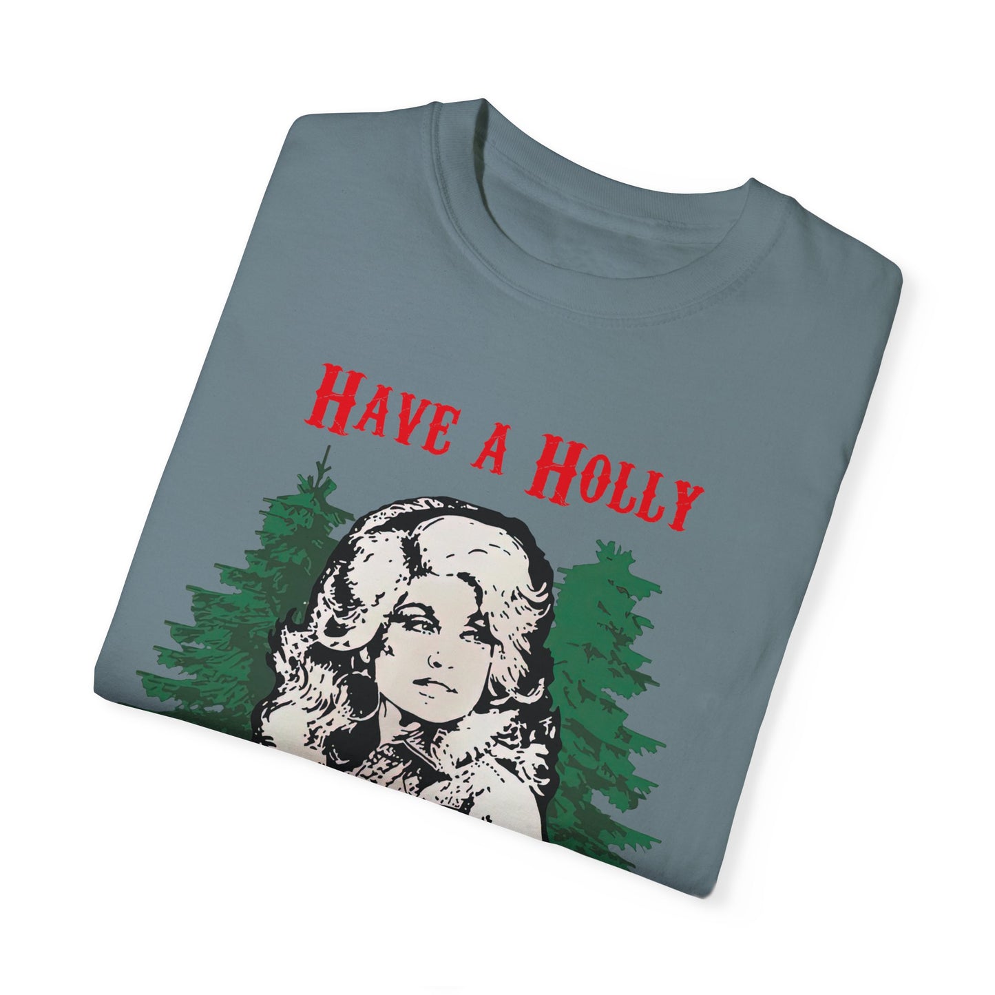 Holy Dolly Christmas Garment-Dyed T-shirt