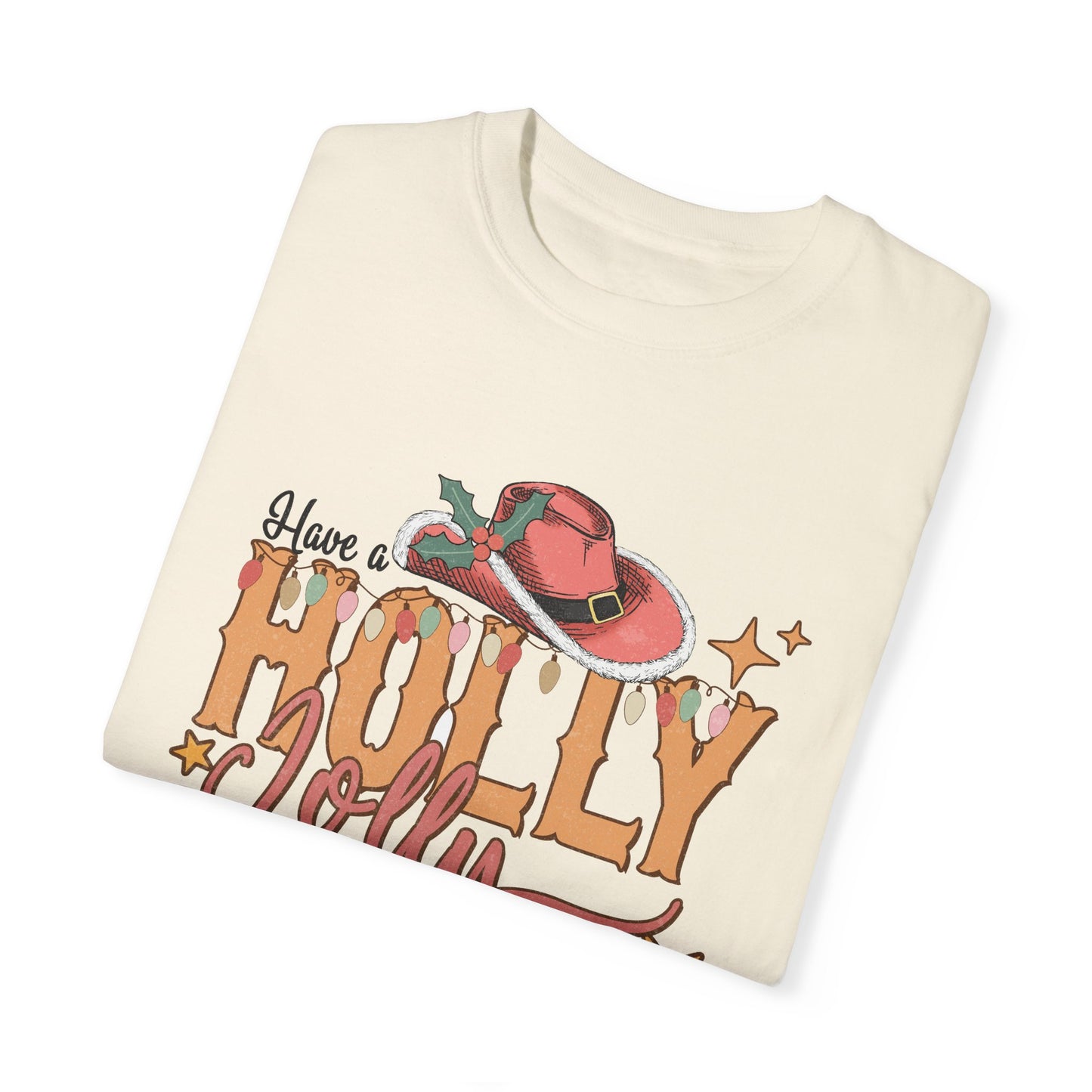 Holly Jolly Christmas Garment-Dyed T-shirt