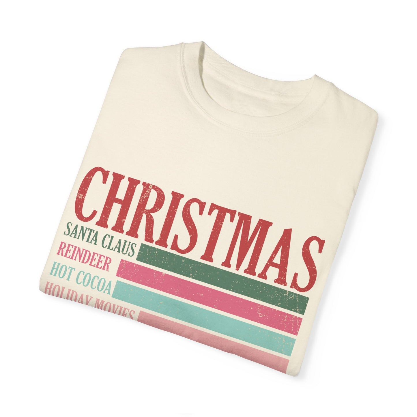 Christmas Retro Garment-Dyed T-shirt
