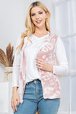 Pink Leopard Hoodie Vest