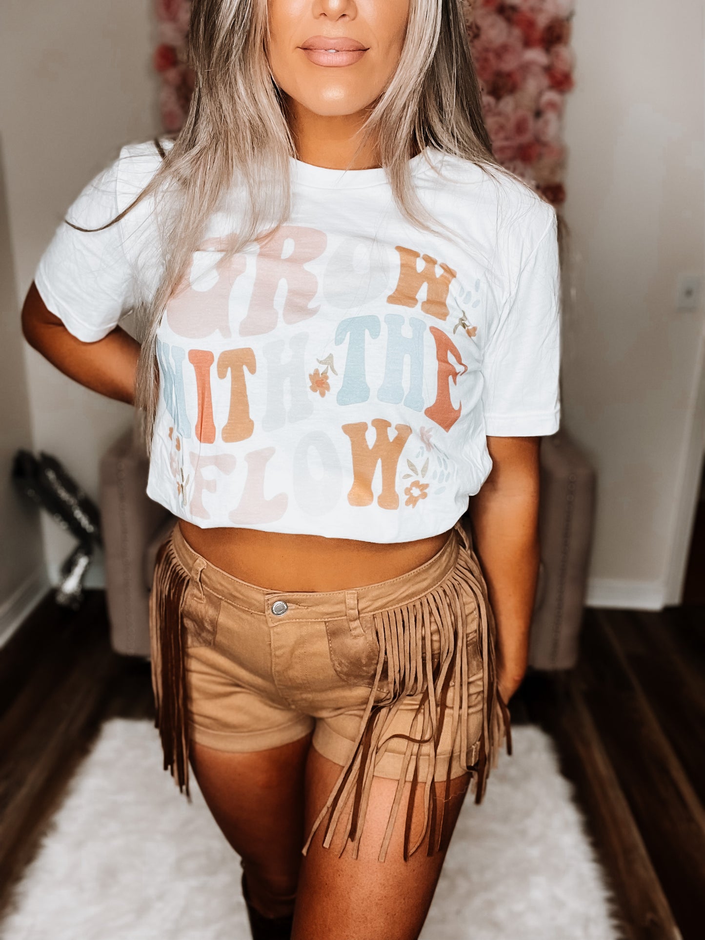 LC Fringe Tan Short