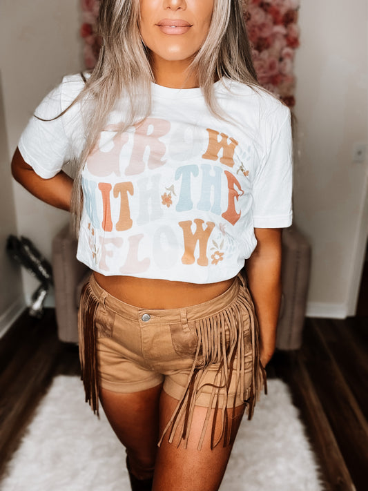 LC Fringe Tan Short