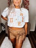 LC Fringe Tan Short