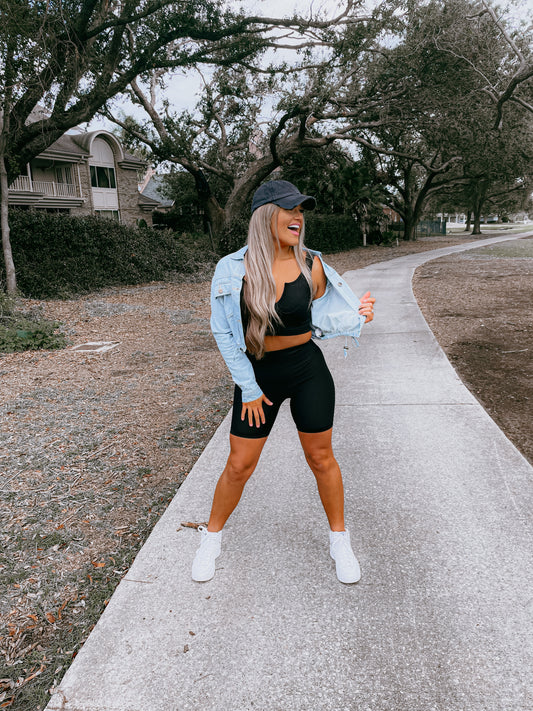 String Me In Cropped Jacket