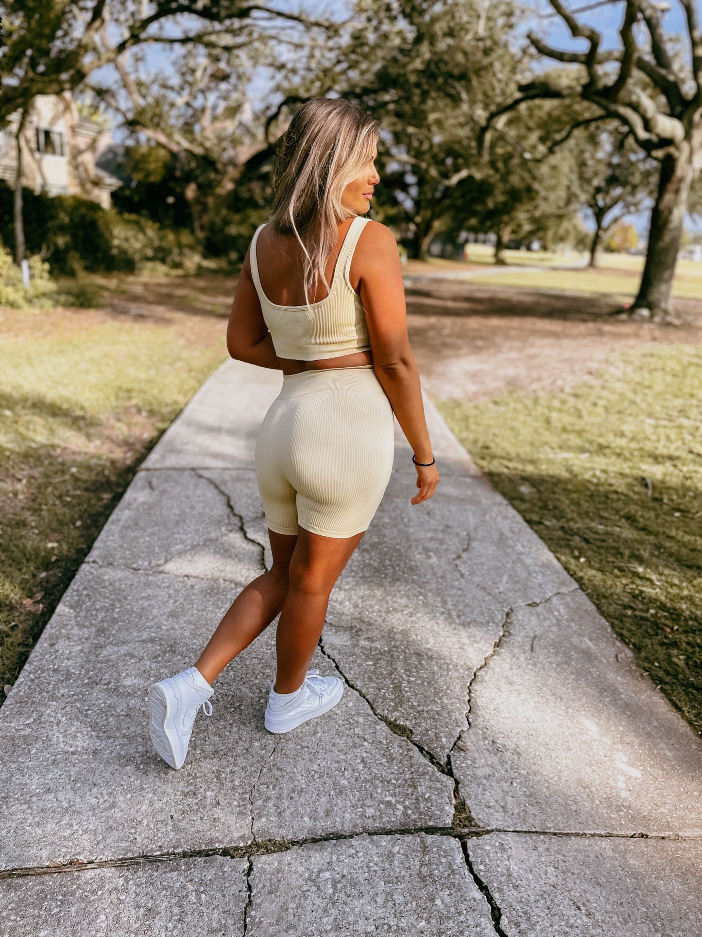 Influencer biker shorts tank set