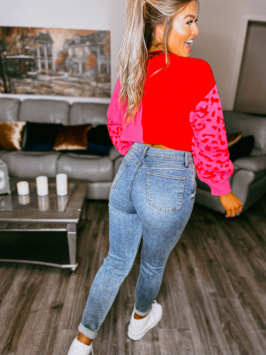 Not Your Mom High-Waisted Blue Jeans