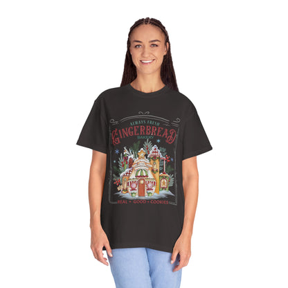 Christmas Gingerbread Garment-Dyed T-shirt