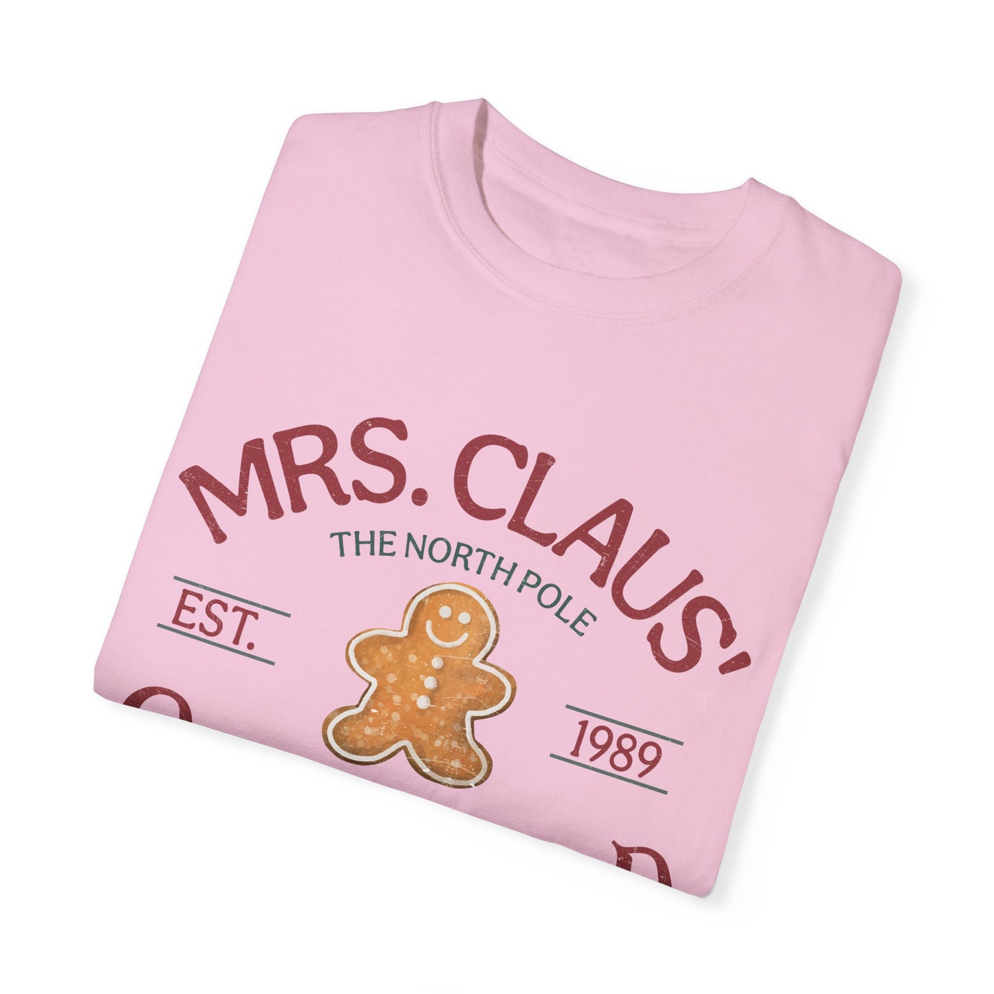 Mrs Claus Gingerbread Garment-Dyed T-shirt