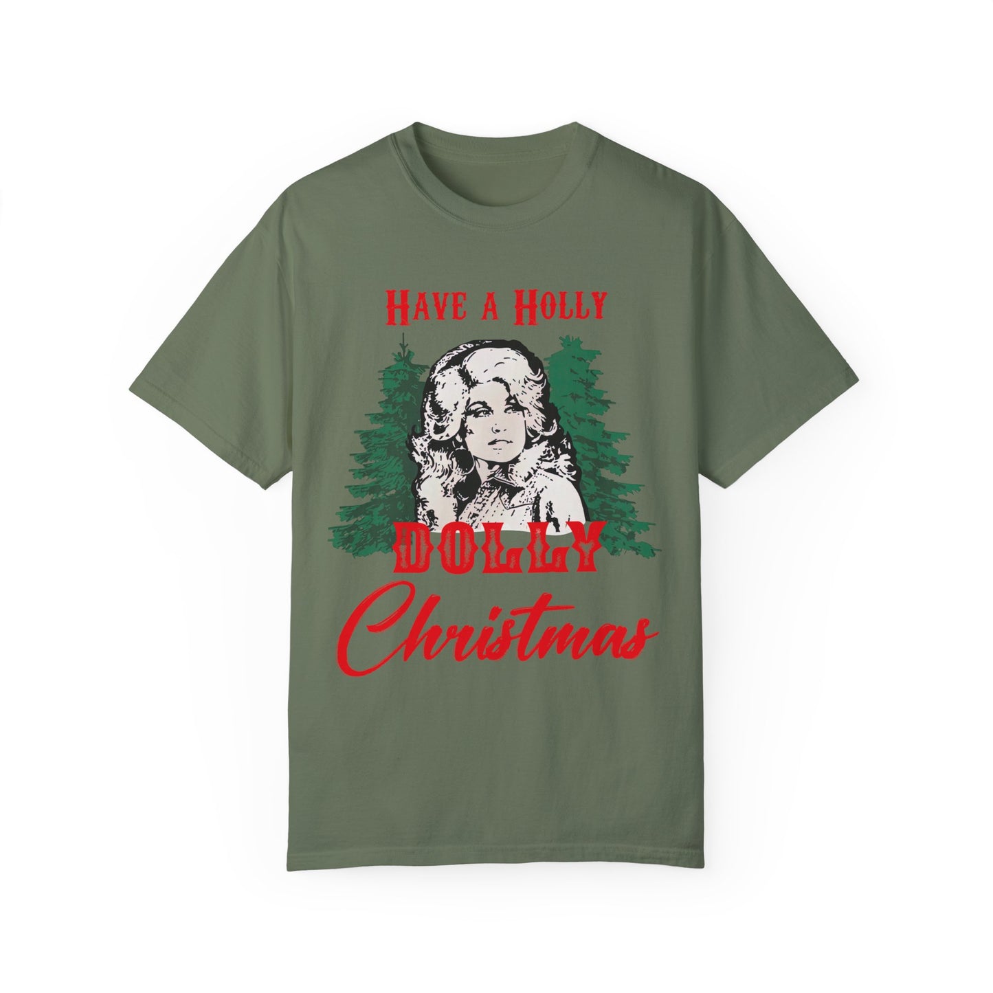 Holy Dolly Christmas Garment-Dyed T-shirt