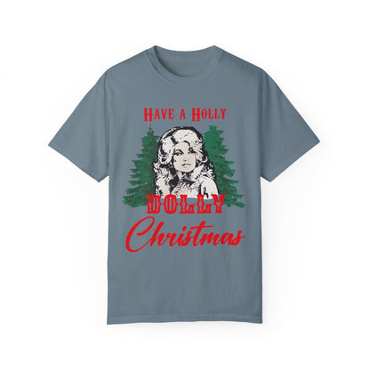 Holy Dolly Christmas Garment-Dyed T-shirt