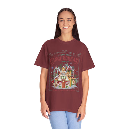 Christmas Gingerbread Garment-Dyed T-shirt