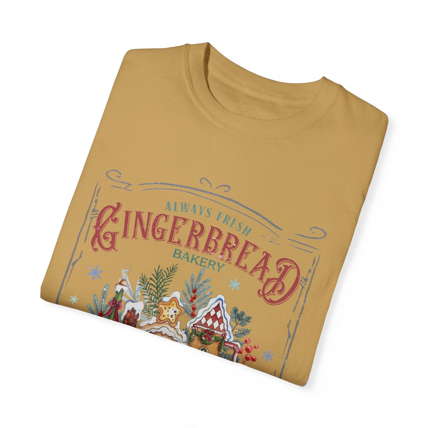 Christmas Gingerbread Garment-Dyed T-shirt