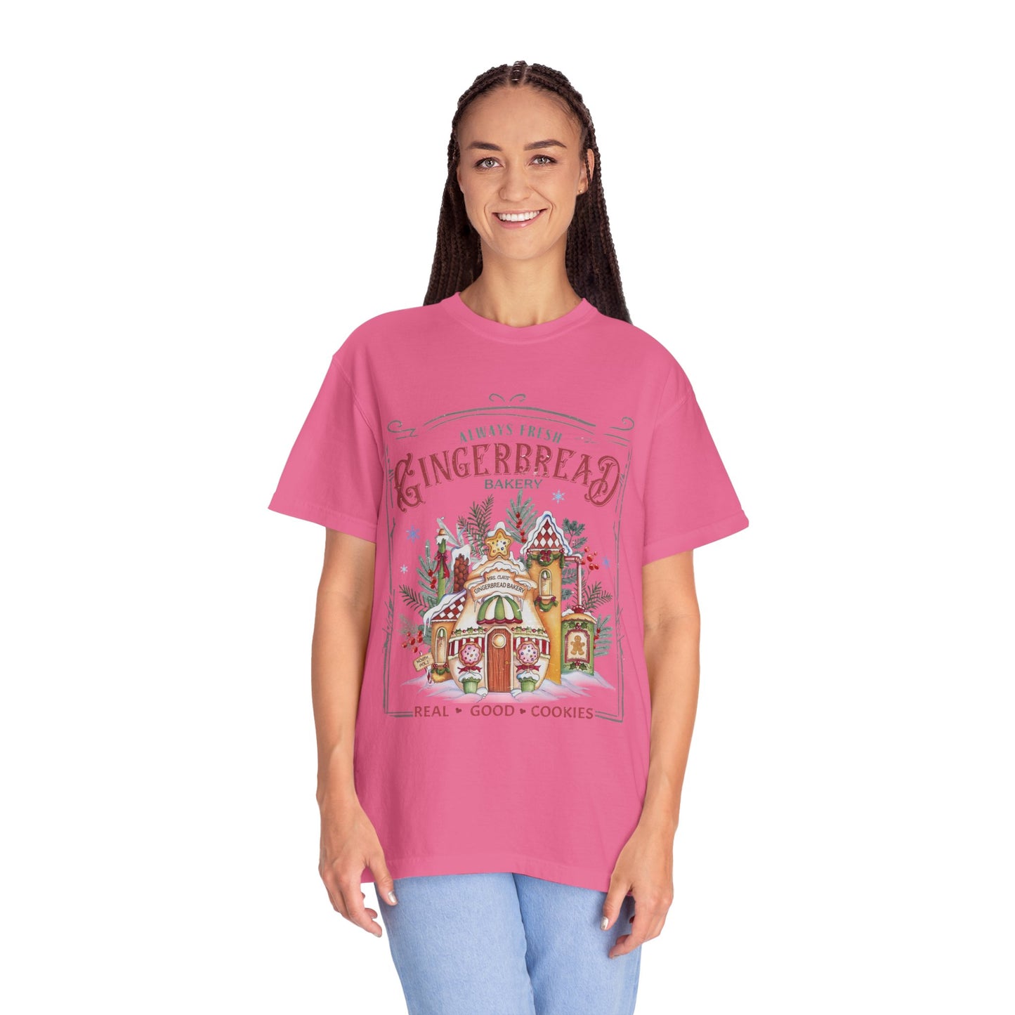 Christmas Gingerbread Garment-Dyed T-shirt