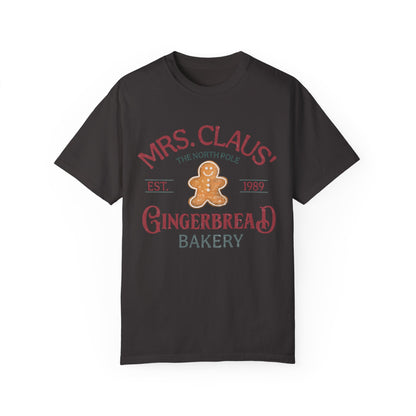Mrs Claus Gingerbread Garment-Dyed T-shirt