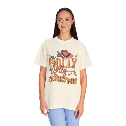 Holly Jolly Christmas Garment-Dyed T-shirt