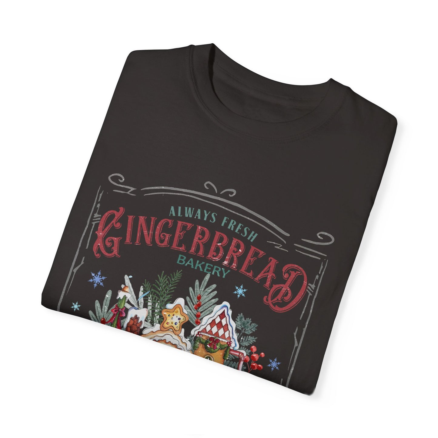 Christmas Gingerbread Garment-Dyed T-shirt