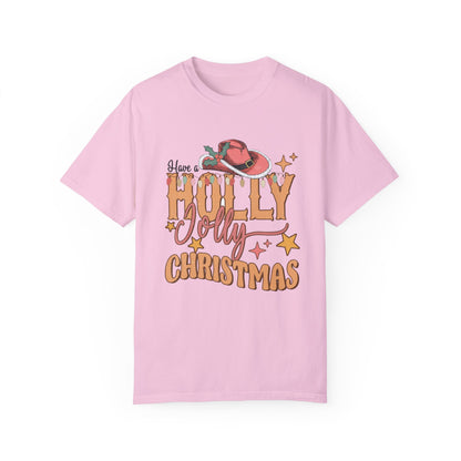 Holly Jolly Christmas Garment-Dyed T-shirt