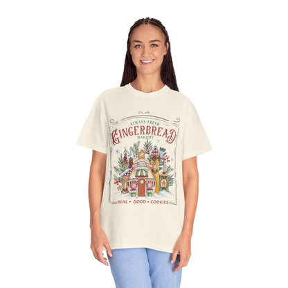 Christmas Gingerbread Garment-Dyed T-shirt