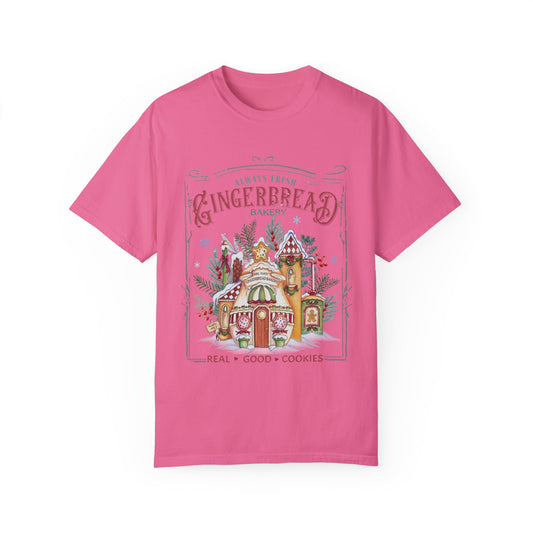 Christmas Gingerbread Garment-Dyed T-shirt