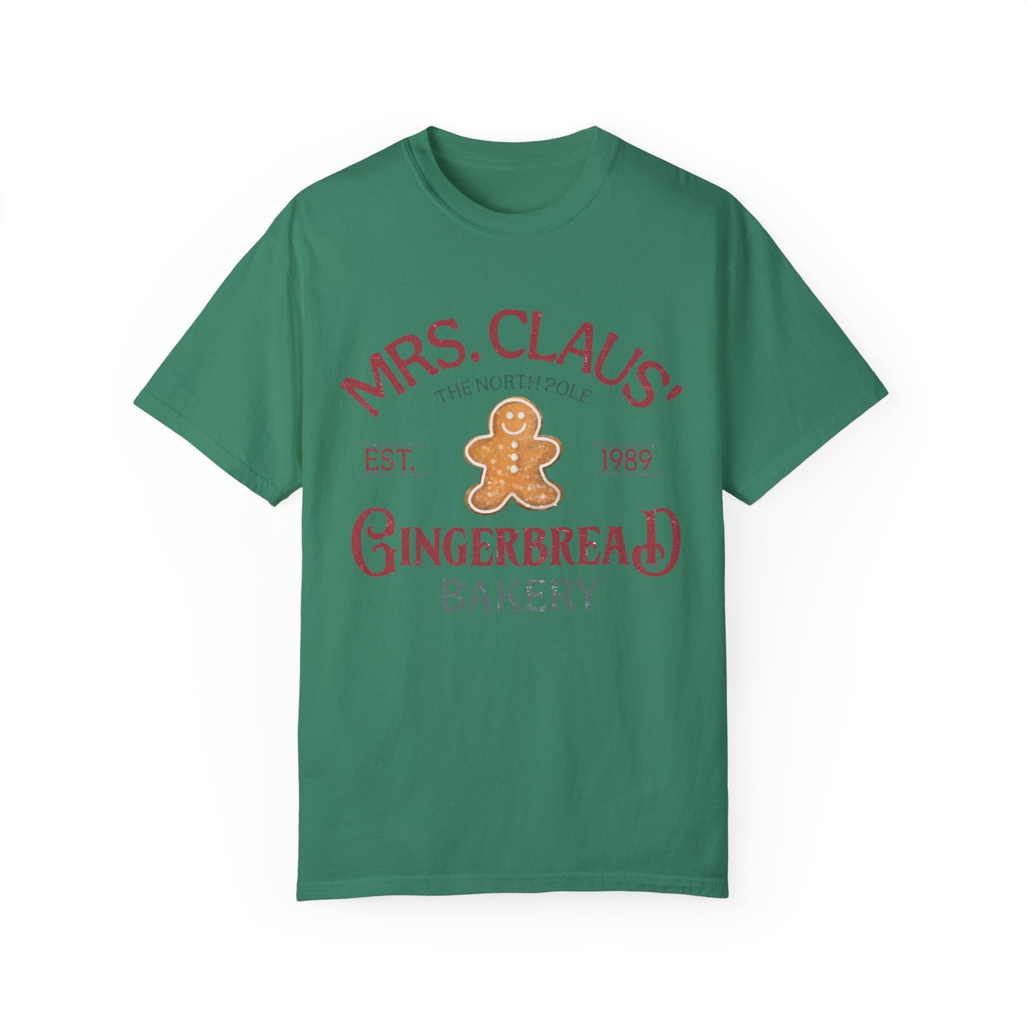 Mrs Claus Gingerbread Garment-Dyed T-shirt