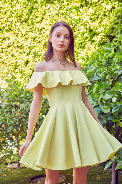 Summer Line Ruffle Dress