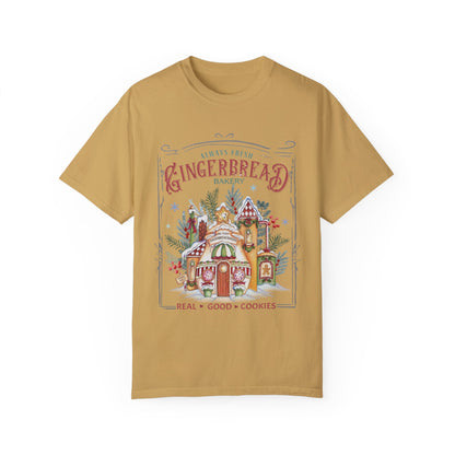 Christmas Gingerbread Garment-Dyed T-shirt