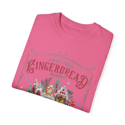 Christmas Gingerbread Garment-Dyed T-shirt