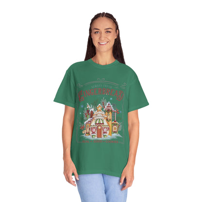 Christmas Gingerbread Garment-Dyed T-shirt