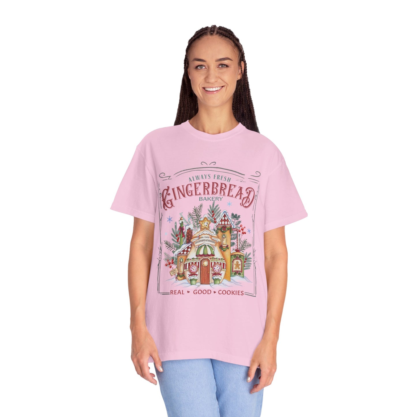 Christmas Gingerbread Garment-Dyed T-shirt