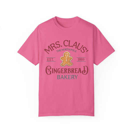 Mrs Claus Gingerbread Garment-Dyed T-shirt