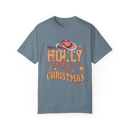 Holly Jolly Christmas Garment-Dyed T-shirt