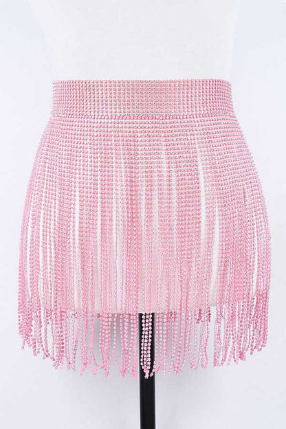 Rhinestone Fringe Belt