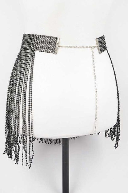 Rhinestone Fringe Belt