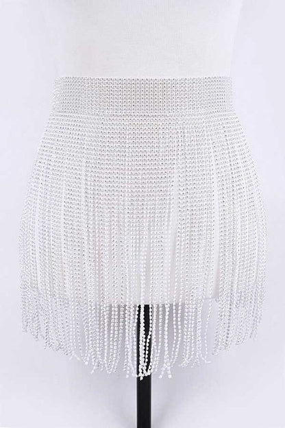 Rhinestone Fringe Belt