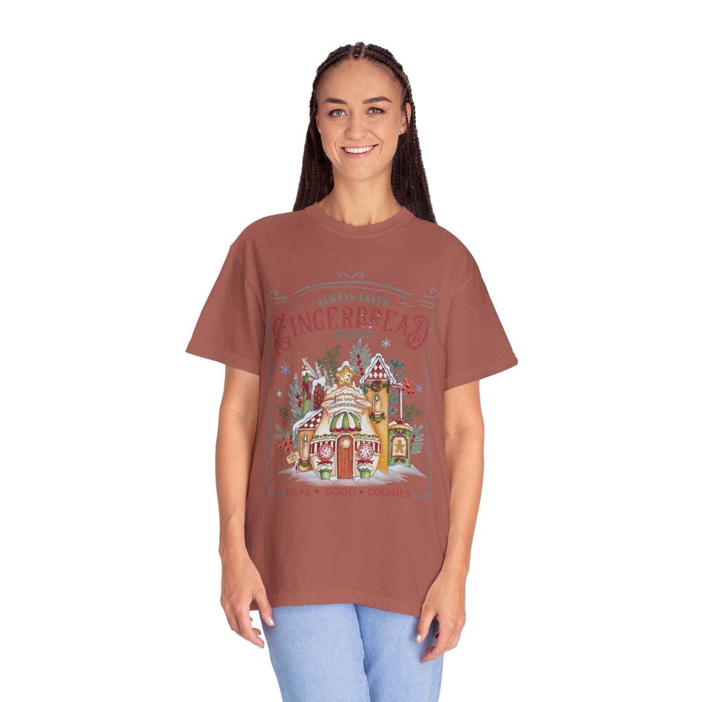 Christmas Gingerbread Garment-Dyed T-shirt