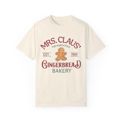 Mrs Claus Gingerbread Garment-Dyed T-shirt