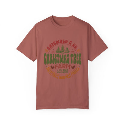 Christmas tree farm Garment-Dyed T-shirt