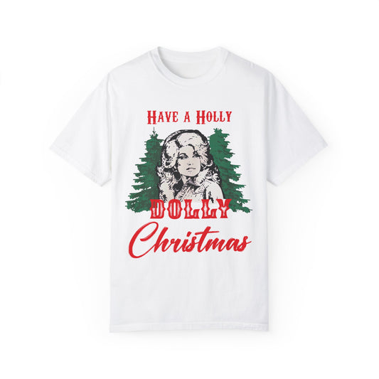 Holy Dolly Christmas Garment-Dyed T-shirt
