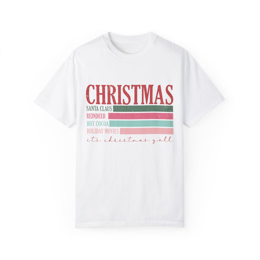 Christmas Retro Garment-Dyed T-shirt