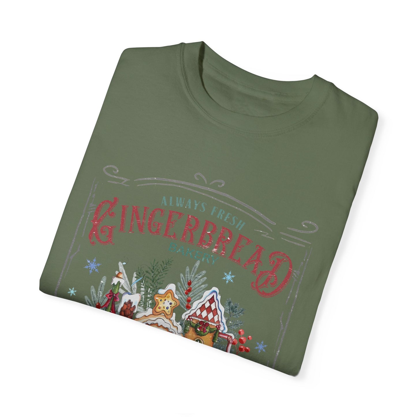 Christmas Gingerbread Garment-Dyed T-shirt