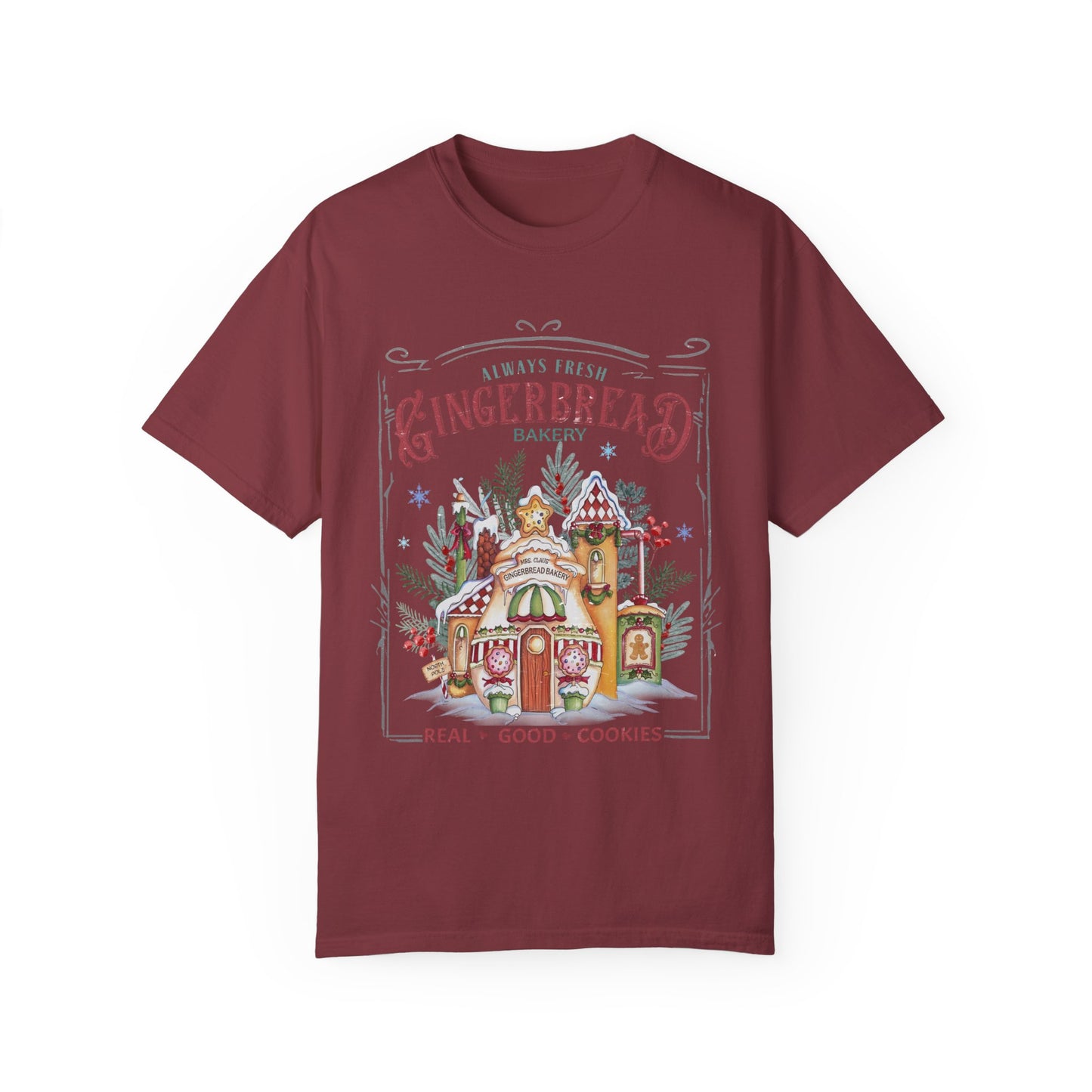 Christmas Gingerbread Garment-Dyed T-shirt