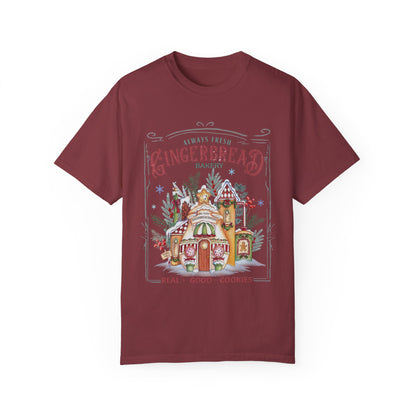 Christmas Gingerbread Garment-Dyed T-shirt