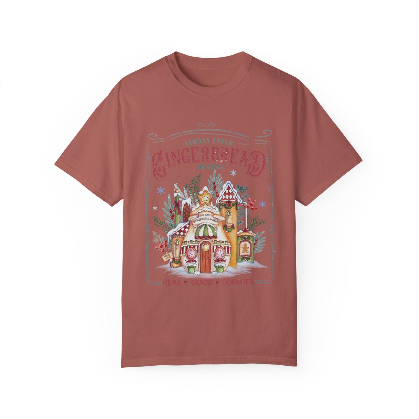 Christmas Gingerbread Garment-Dyed T-shirt