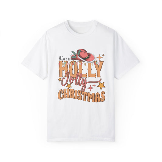 Holly Jolly Christmas Garment-Dyed T-shirt