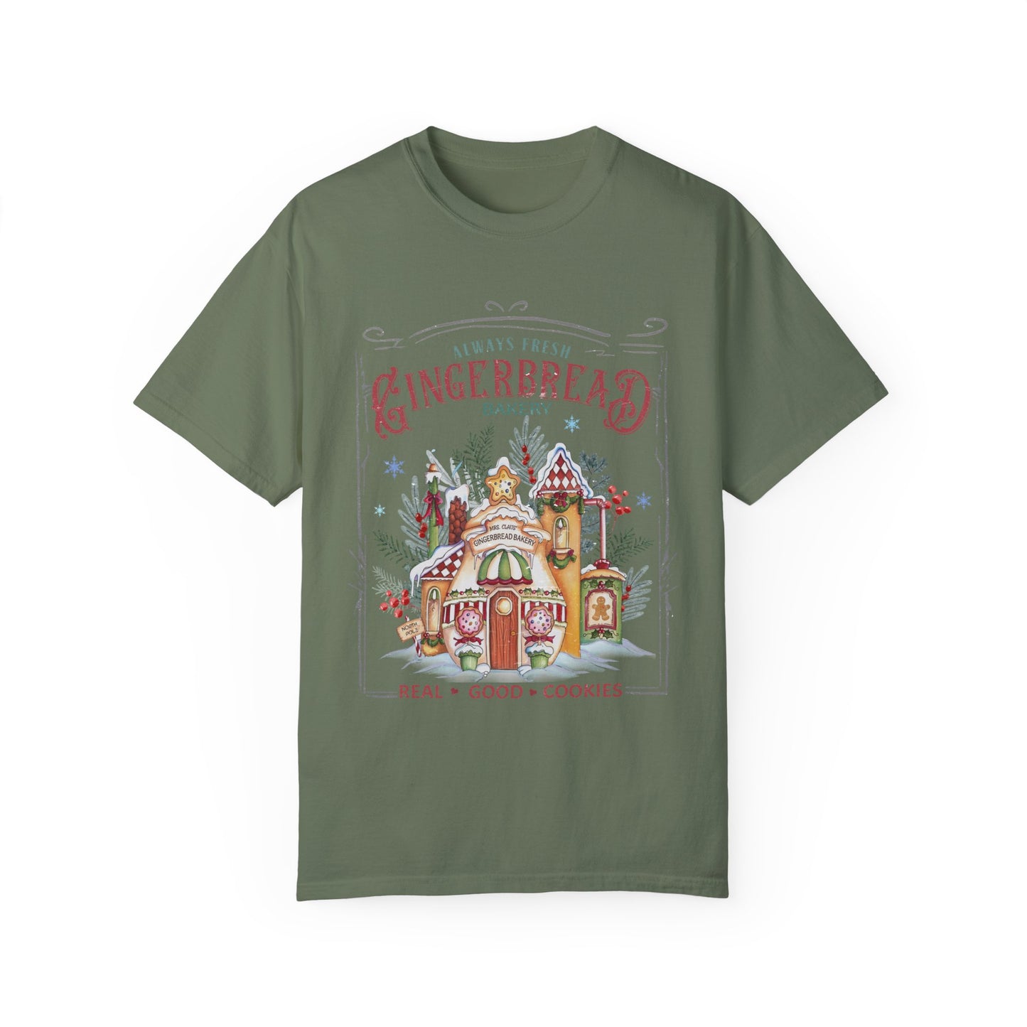 Christmas Gingerbread Garment-Dyed T-shirt