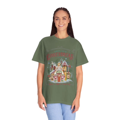 Christmas Gingerbread Garment-Dyed T-shirt