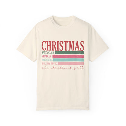 Christmas Retro Garment-Dyed T-shirt