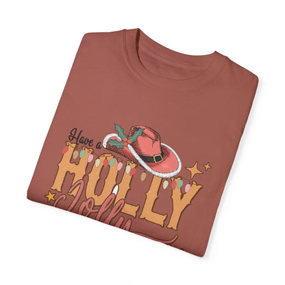 Holly Jolly Christmas Garment-Dyed T-shirt