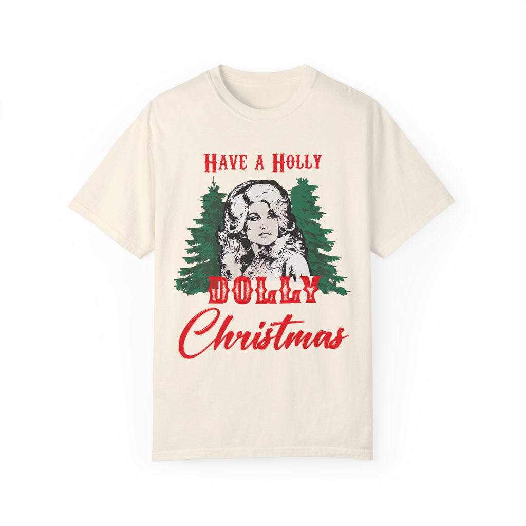 Holy Dolly Christmas Garment-Dyed T-shirt