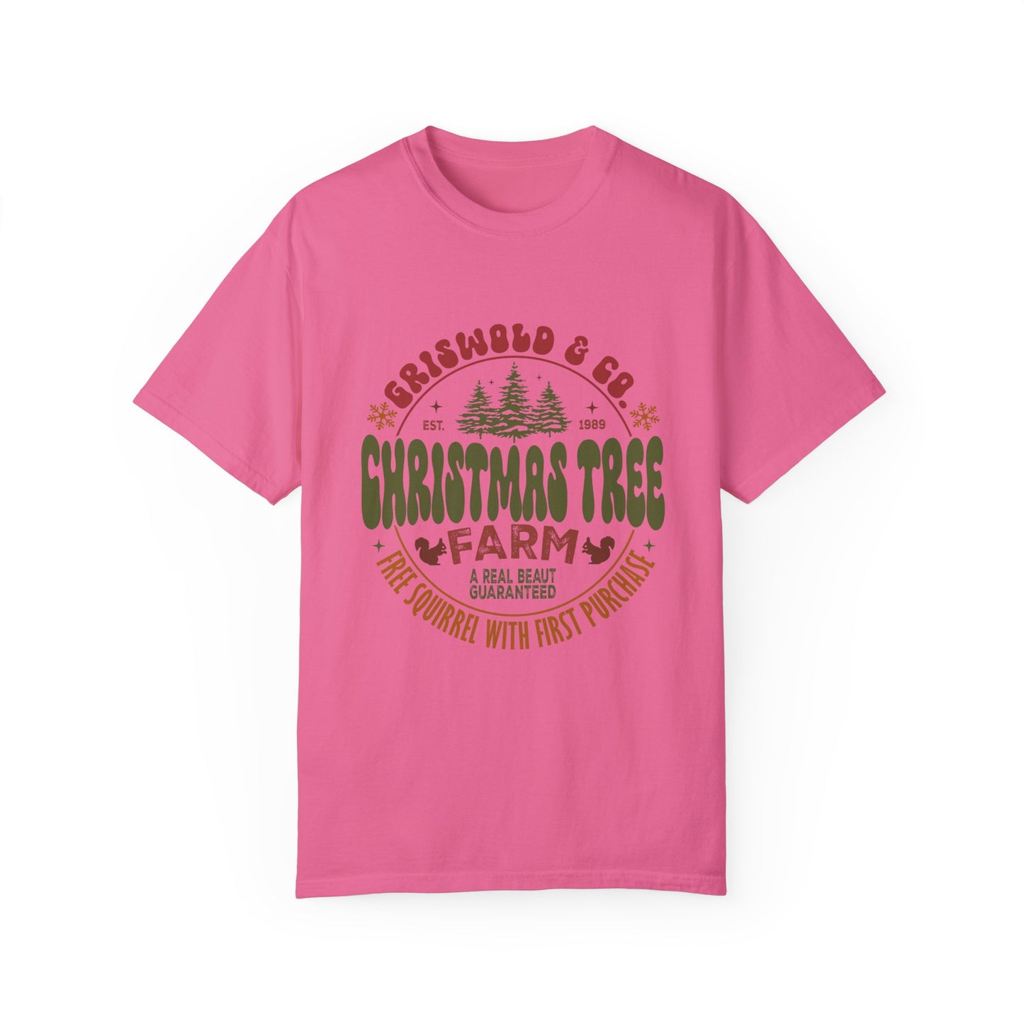 Christmas tree farm Garment-Dyed T-shirt